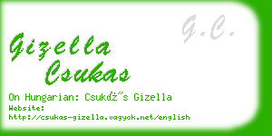 gizella csukas business card